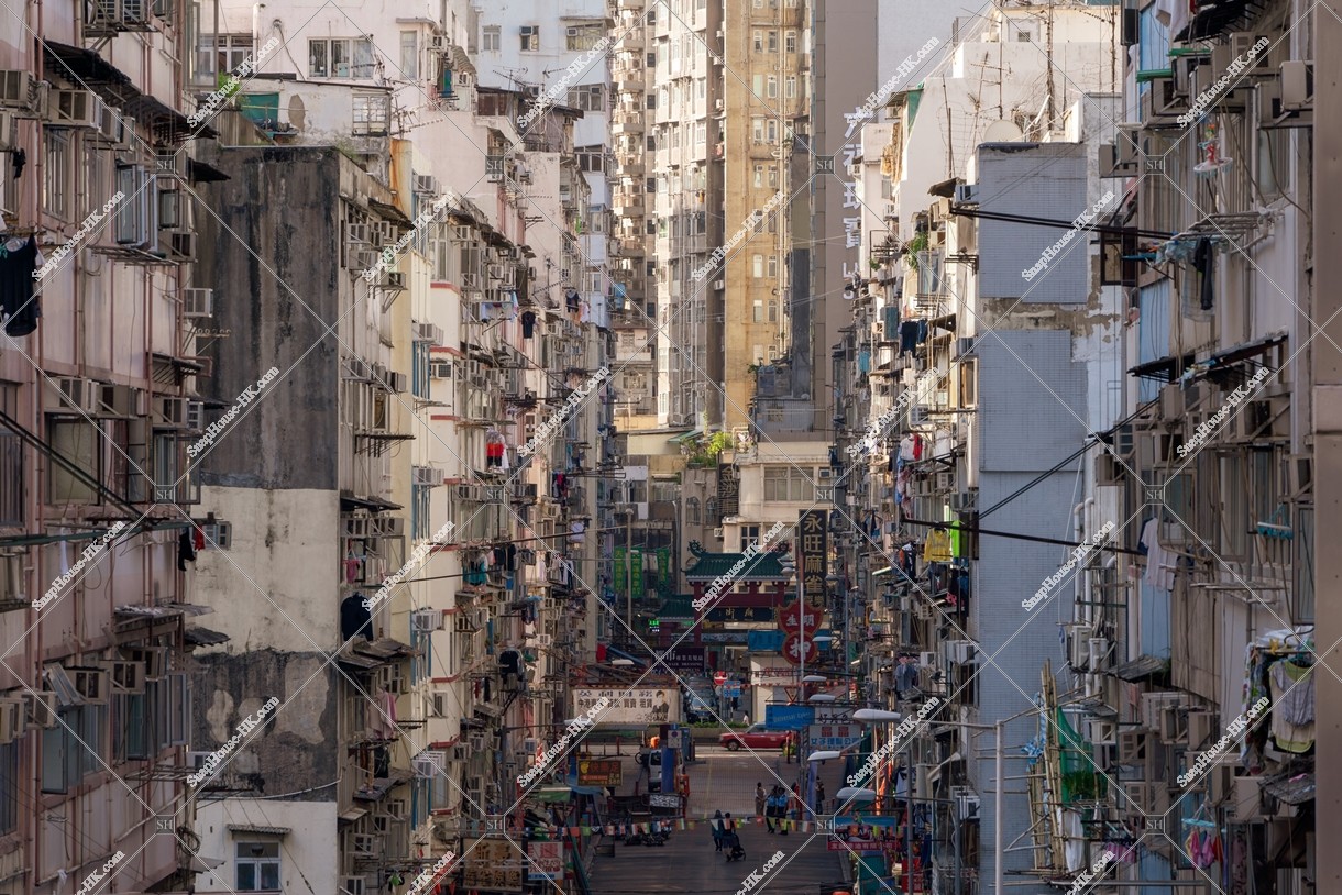 View of Temple Street in the morning, Jordan, No.10
