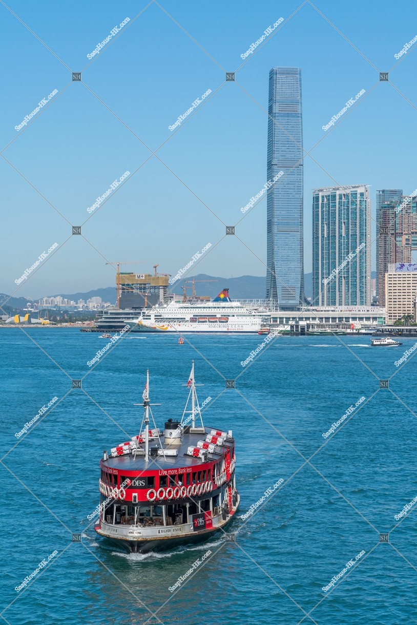 View of West Kowloon and a Star Ferry