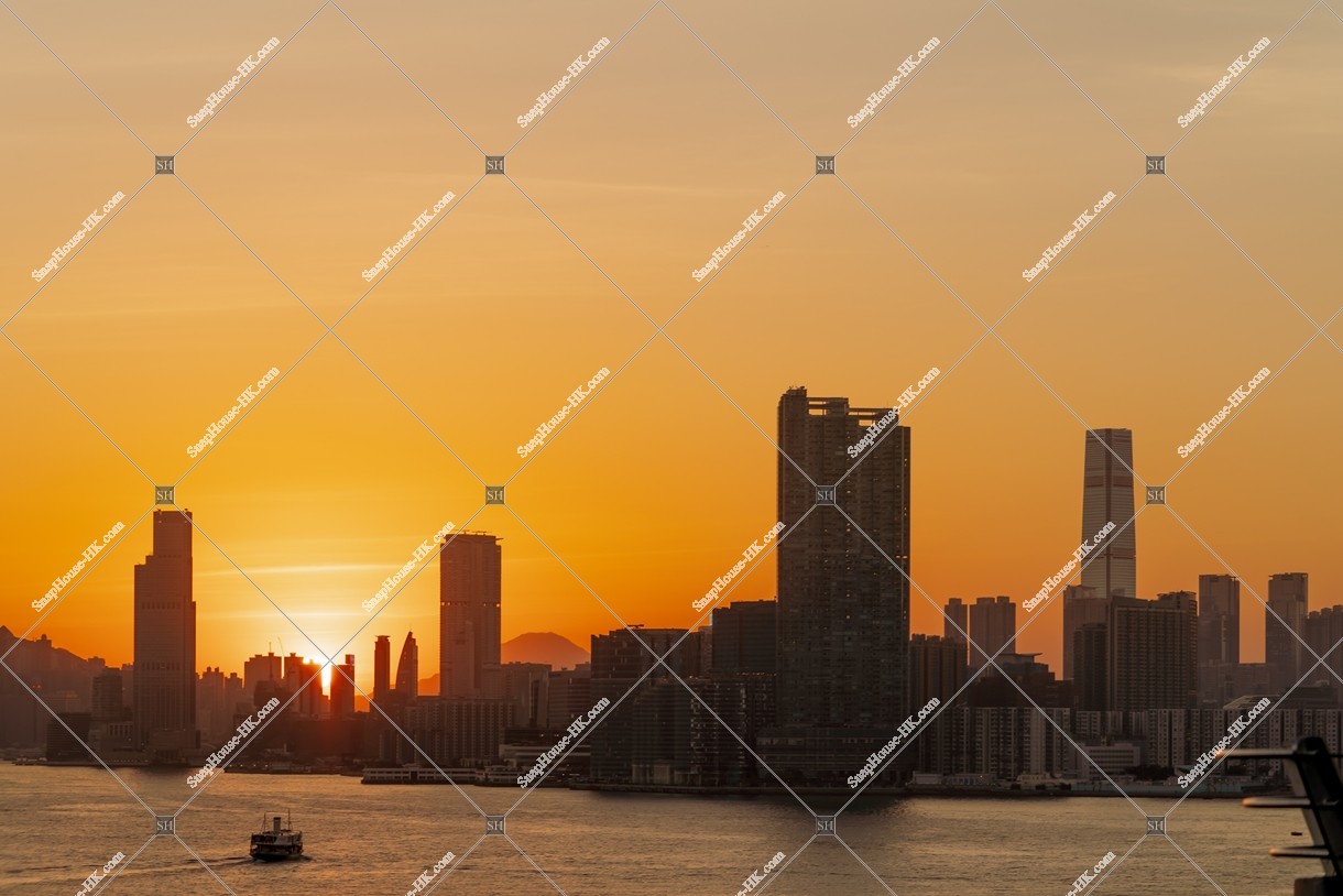 Sunset view at Kowloon Peninsula, No.1