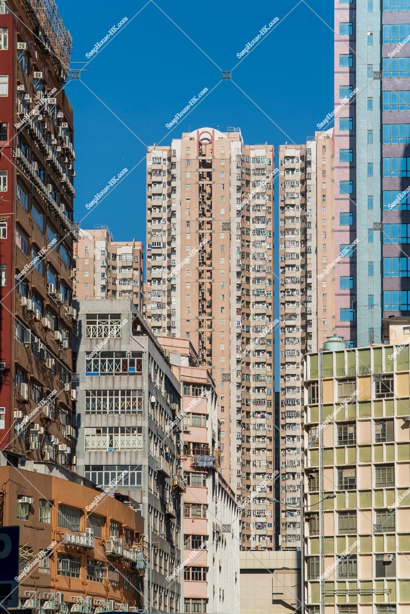 View of old buildings at San Po Kong