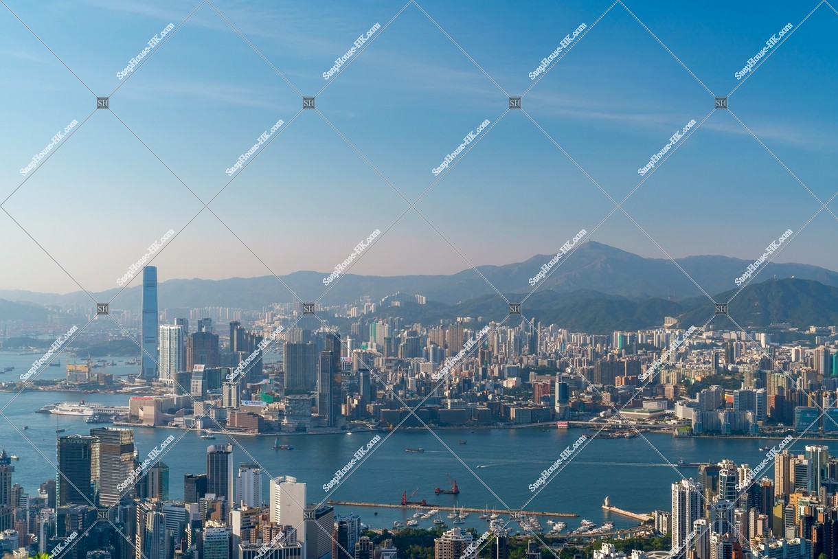 Skyline view of Kowloon Peninsula