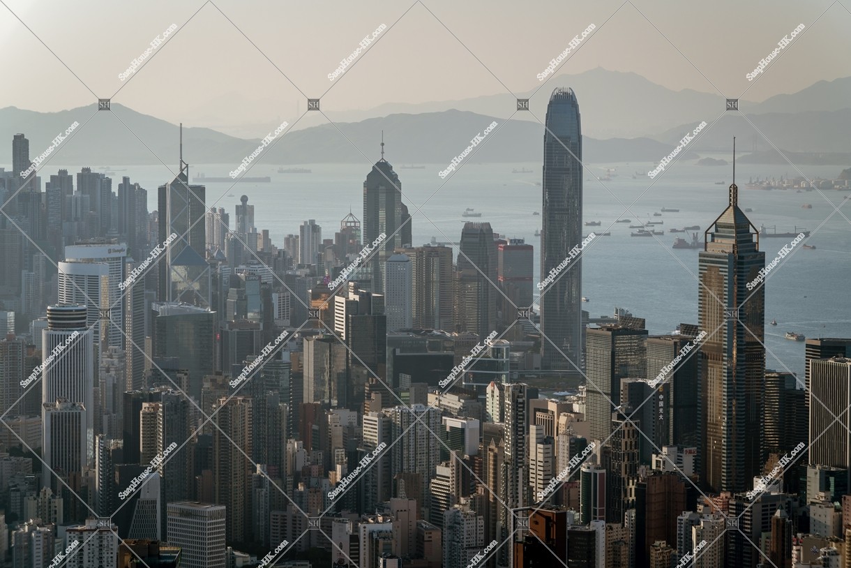 Skyline view from Central to Wan Chai, Hong Kong Island