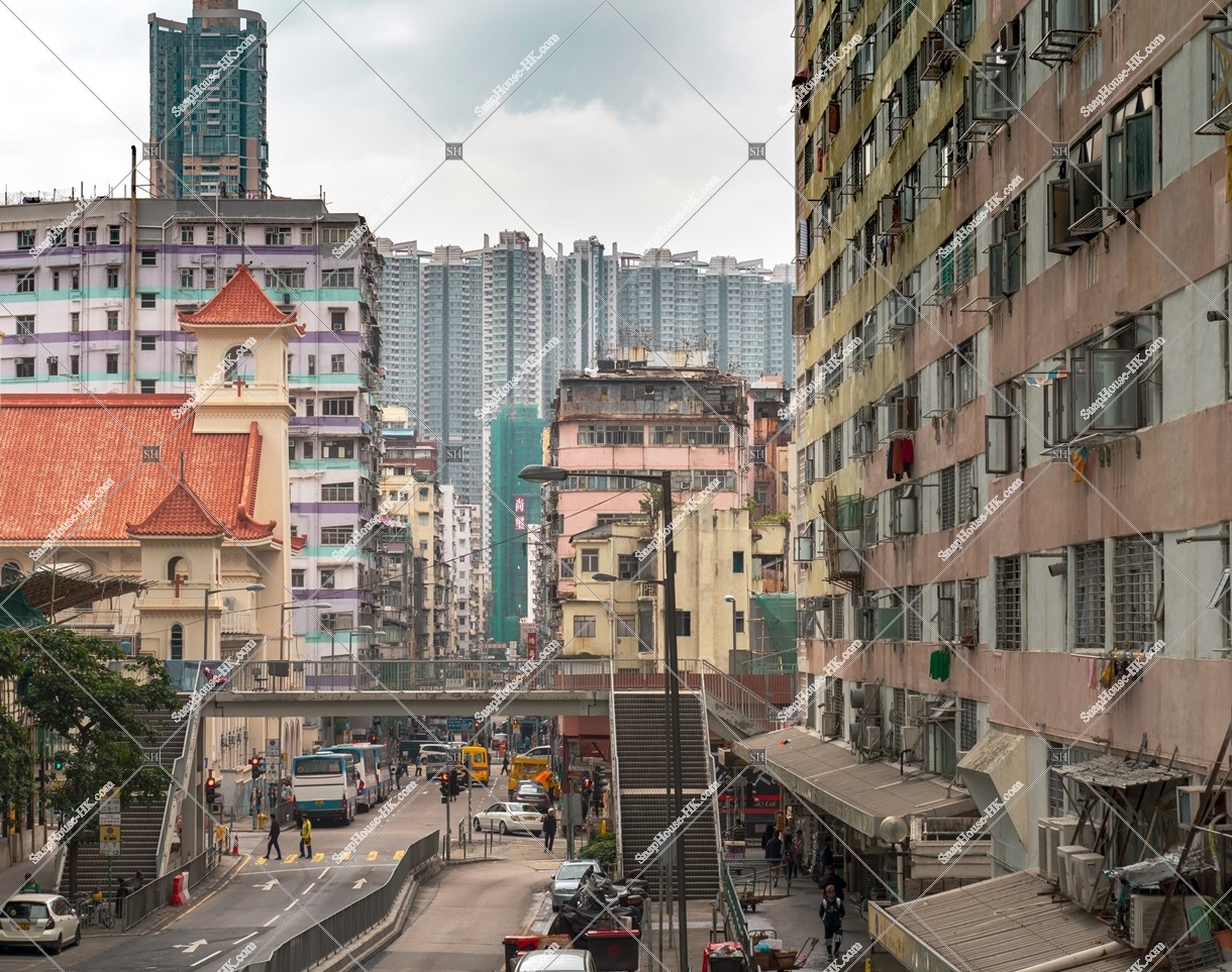 Street view of Shek Kip Mei Estate and Sham Shui Po