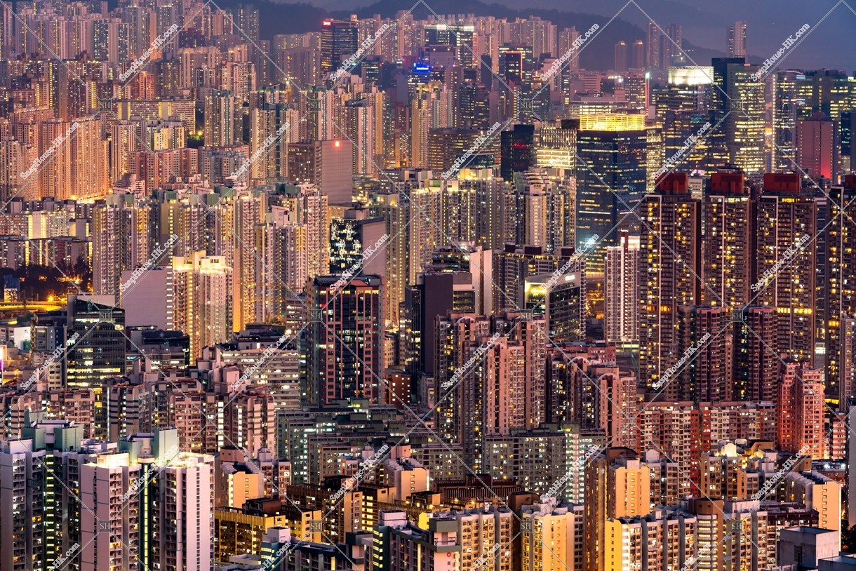 Cityscape of Kowloon East at night, No.1