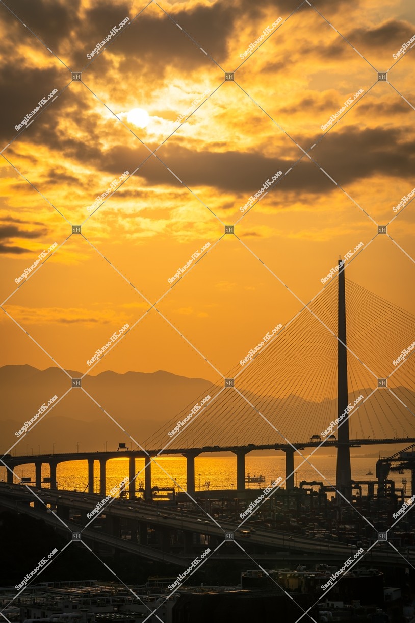Sunset and Stonecutters' Bridge and , No.2