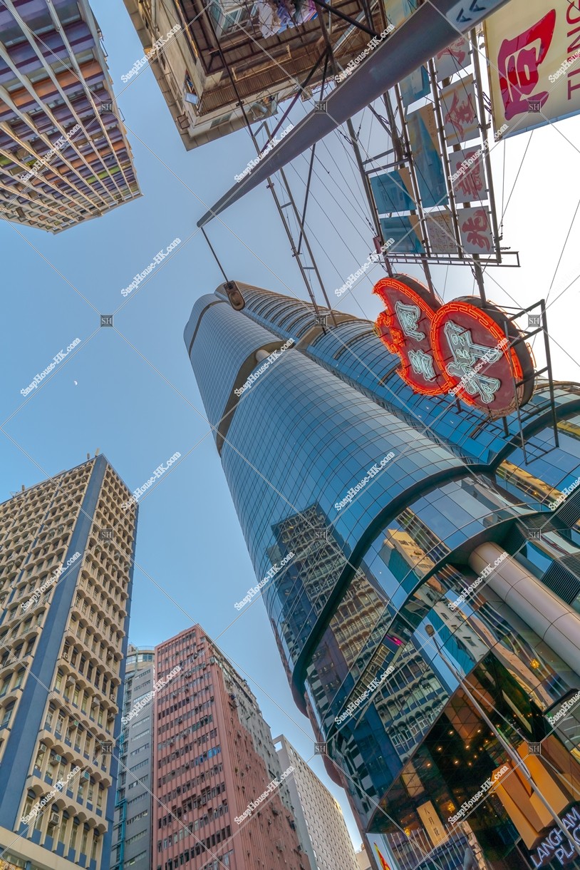 Street view of Mong Kok with signboards, No.38