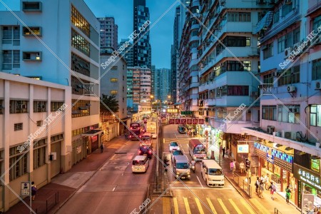 Street view of Mong Mok in the evening, No.2