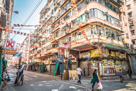 View of Temple Street in the morning, Jordan, No.17