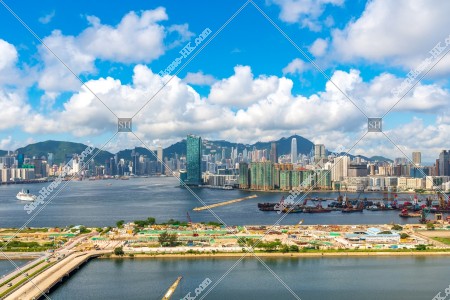 View of Hong Kong Island and Kowloon Peninsula, No.1