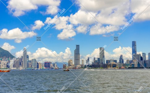View of Hong Kong Island and Kowloon Peninsula, No.3