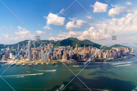 Landscape of Hong Kong Island, view from SKY100, No.2