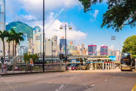 View of Tsim Sha Tsui Star Ferry Bus Terminus