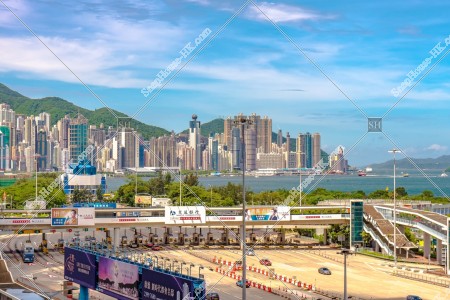 Landscape of West Kowloon and Hong Kong Island