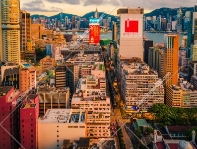 Dusk scene of buildings at Tsim Sha Tsui, No.2