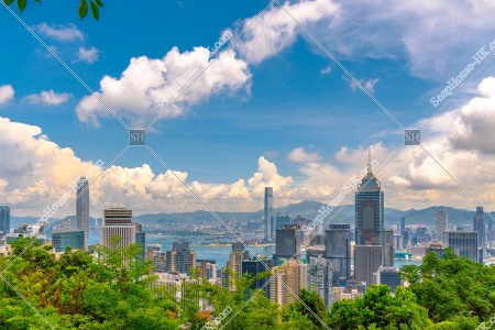 Landscape of the high-rise buildings of Central, West Kowloon and Wan Chai, No.2