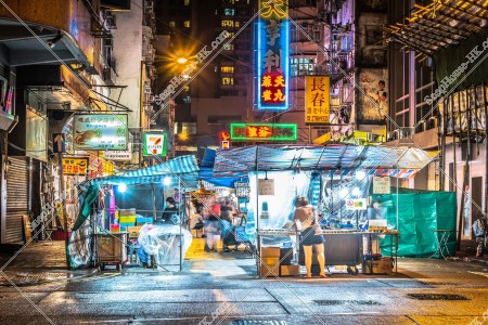 View of Temple Street, Yau Ma Tei, No.9