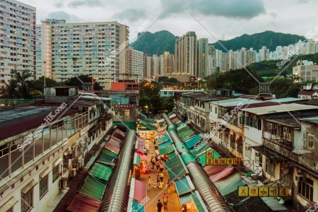 View of Market at Ngau Chi Wan, No.2
