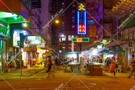 View of Temple Street, Yau Ma Tei, No.10