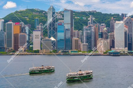 View of  the high-rise buildings of Central and Star Ferry, No.12