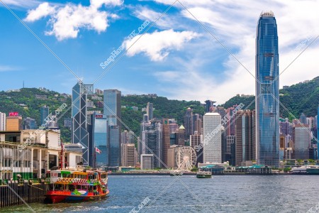 View of  the high-rise buildings of Central and Star Ferry, No.15