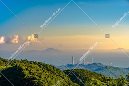 Evening view of Hong Kong Island south side, No.3