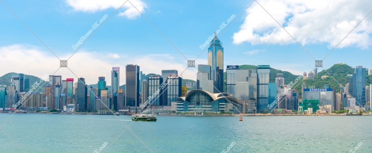 Panoramatic view of high-rise buildings at Wan Chai, No.1