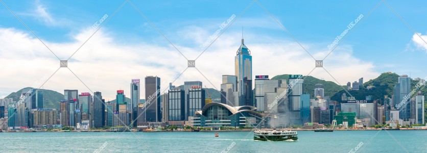 Panoramatic view of high-rise buildings at Wan Chai, No.2