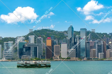 View of  the high-rise buildings of Central and Star Ferry, No.16