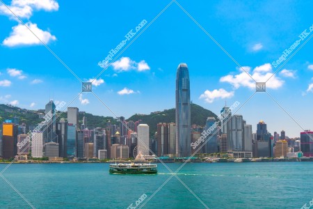 View of  the high-rise buildings of Central and Star Ferry, No.17