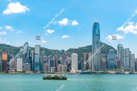 View of  the high-rise buildings of Central and Star Ferry, No.18