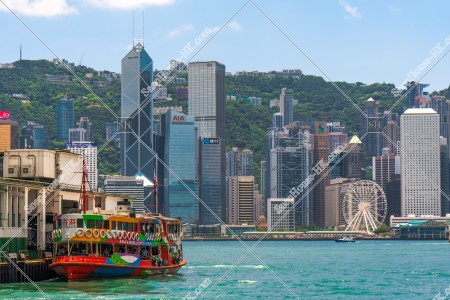 View of  the high-rise buildings of Central and Star Ferry, No.20