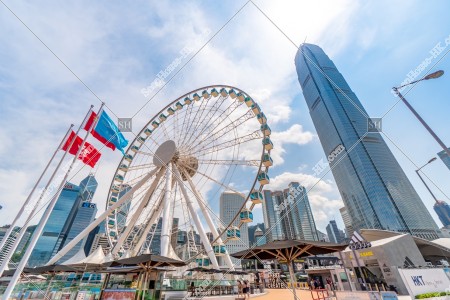 View of The Hong Kong Observation Wheel and ifc2, Central, No.2