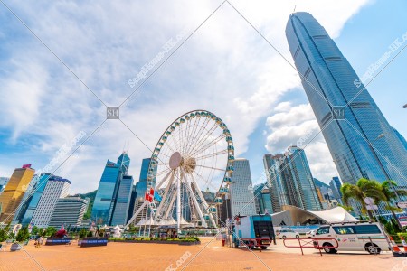 View of The Hong Kong Observation Wheel and ifc2, Central, No.3