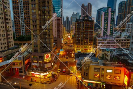 View of Tsuen Wan at sunset time, No.2