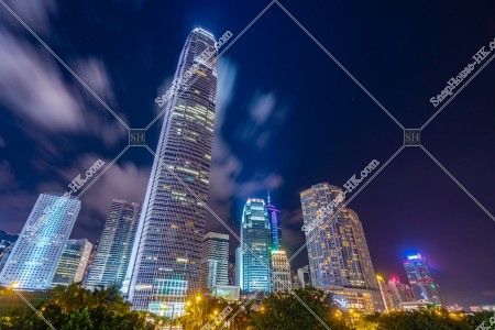 Night view of the high-rise buildings at Central, No.9