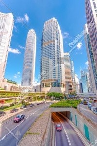 View of the high-rise buildings at Connaught Road Central, Central, No.1