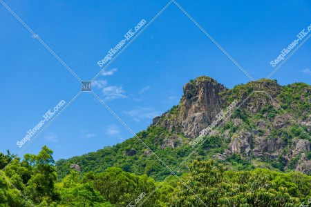 Lion Lock mountain with blue sky, No.4