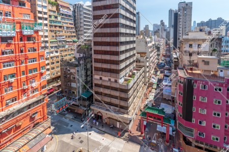 Cityscape of Jordan with Temple Street