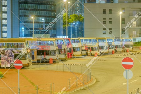 Jordan Temporary Bus Terminus (To Wah Road) at night, No.1