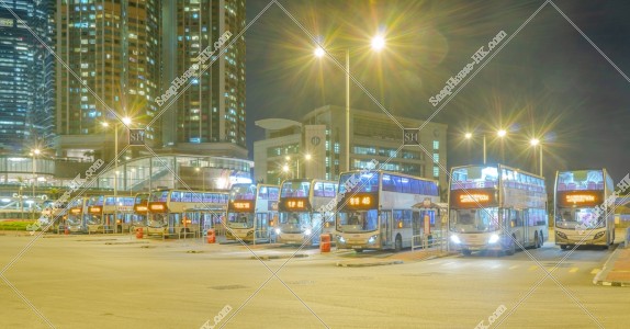 Jordan Temporary Bus Terminus (To Wah Road) at night, No.2