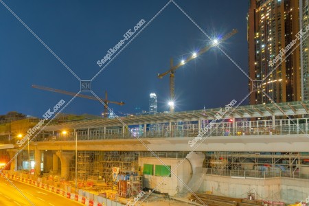 West Kowloon Station under contruction at night, No.6