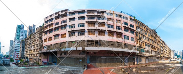 View of the old building in Yue Man Square at Kwun Tong