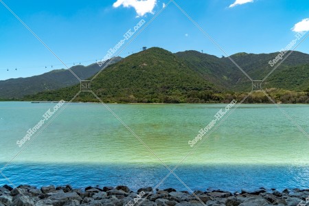 View of Lantau Peak and Tung Chung Bay at Lantau Island, No.1