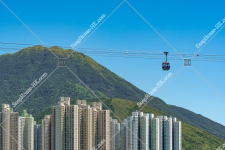 View of Lantau Peak, Public estate and Ngong Ping 360 at Lantau Island, No.2