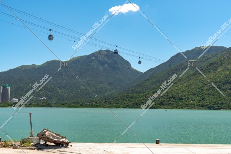 View of Lantau Peak, Ngong Ping 360  and Tung Chung Bay at Lantau Island, No.1