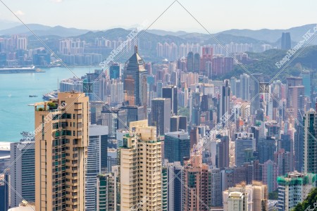Cityscape of Hong Kong Island from The Peak, No.1