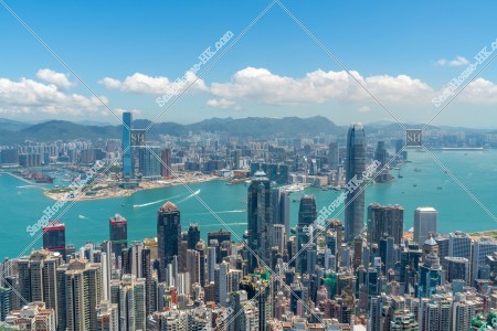 Skyline Hong Kong city, view from The Peak, No.1