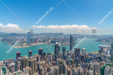 Skyline Hong Kong city, view from The Peak, No.3