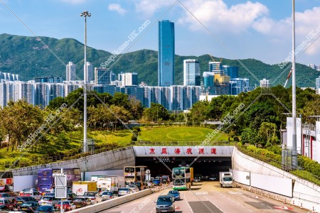 Eastern Harbour Crossing and Hong Kong Island landscape, No.1