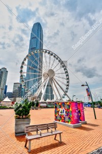 View of The Hong Kong Observation Wheel and ifc2, Central, No.4